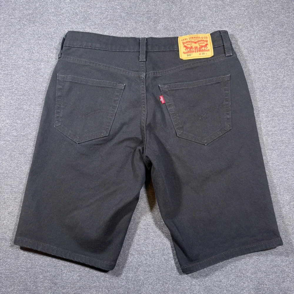 Levi's 541 Athletic Taper Shorts Mens 30 Black Denim Stretch Casual Cotton Jorts